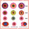 9 Pieces Spring Flower Hanging Paper Fans Decorations Flower Paper Fans Classroom Decorations Springtime Bloom Colorful Floral Ceiling Wall Garland for Spring Flower Themed Party Supplies Classroom Decor